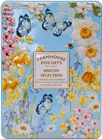 FARMHOUSE BISCUITS Biscuit Selection in English Garden Tin 300g