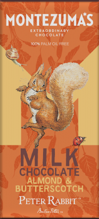 MONTEZUMA'S Peter Rabbit Milk Chocolate Almond & Butterscotch Bar 90g