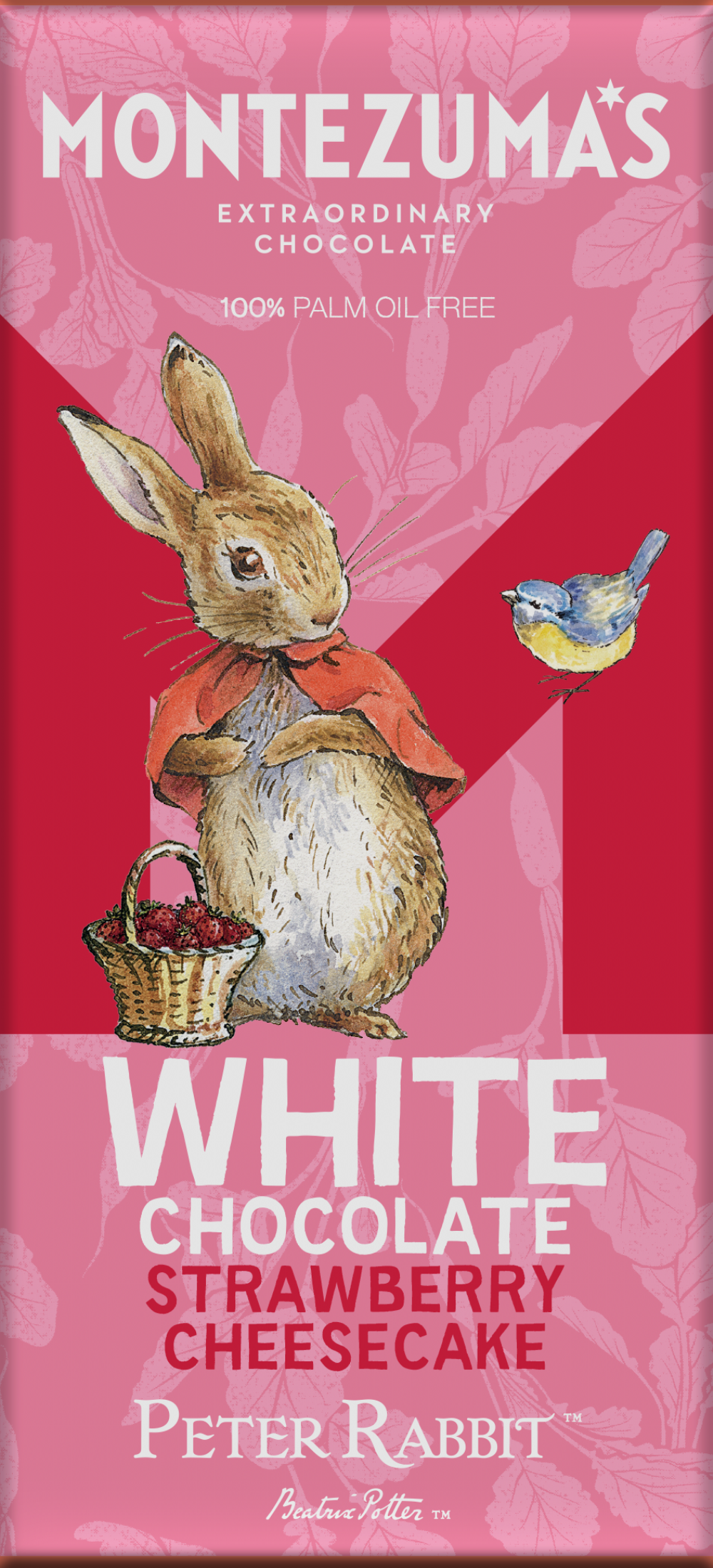 MONTEZUMA'S Peter Rabbit White Chocolate Strawberry Cheesecake Bar 90g