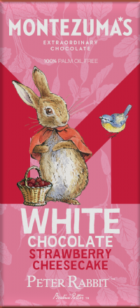 MONTEZUMA'S Peter Rabbit White Chocolate Strawberry Cheesecake Bar 90g