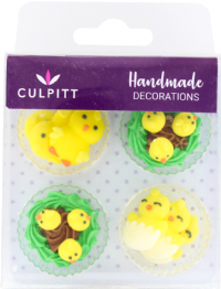 CULPITT Handmade Cake Decorations - Easter Chicks 12pc