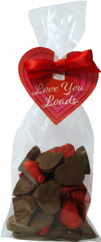 HAMES Love You Loads Milk Chocolate Hearts Gift Bag 150g