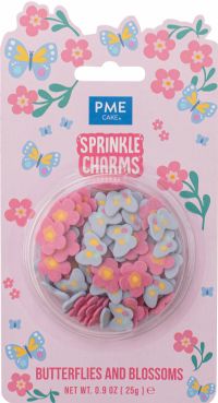 PME CAKE Sprinkle Charms - Butterflies & Blossoms 25g