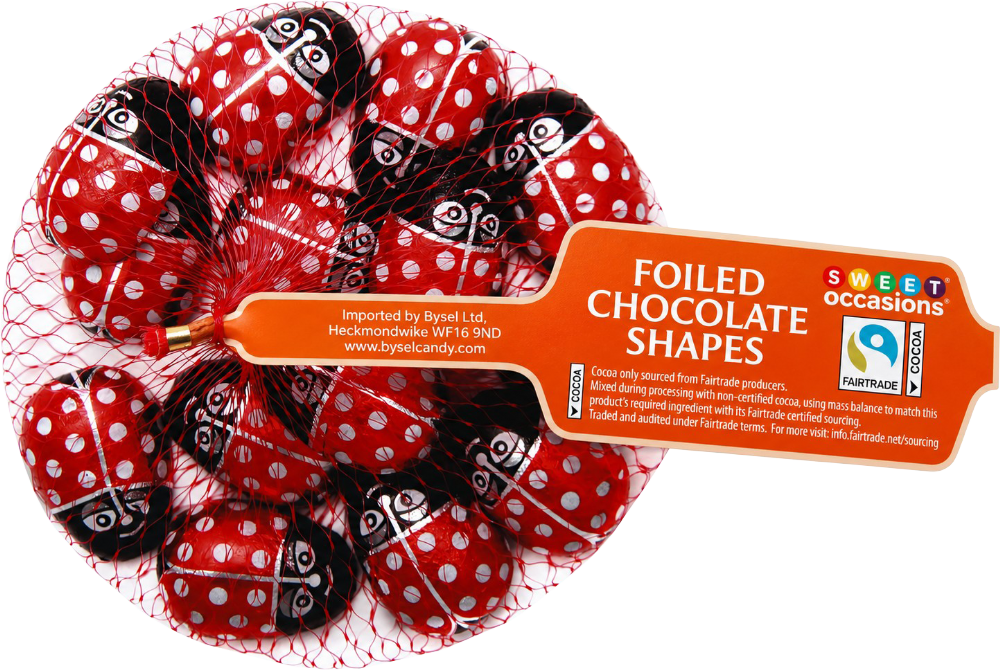 SWEET OCCASIONS Foiled Milk Chocolate Ladybirds in Net 85g