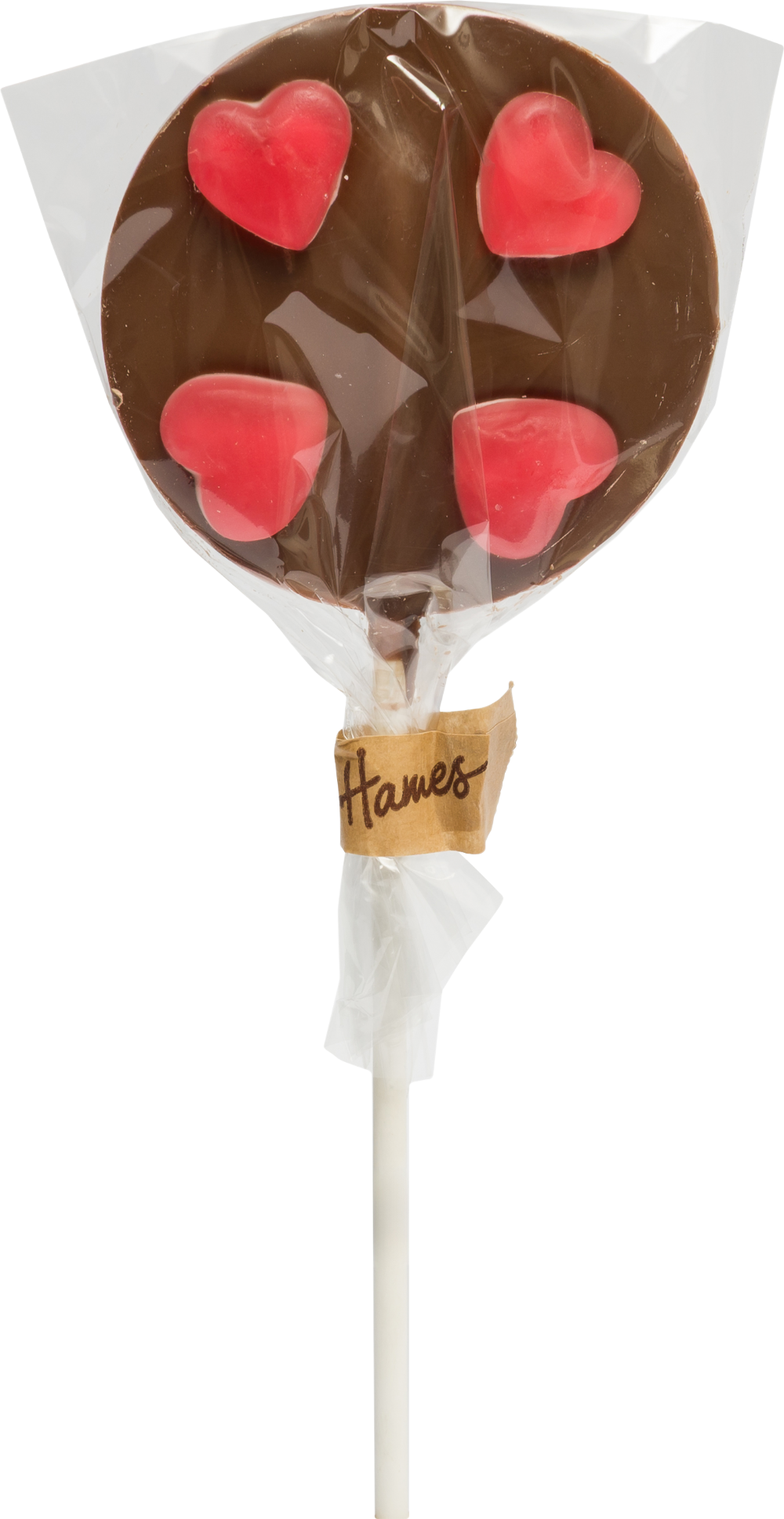 HAMES Milk Chocolate Lollipop with Jelly Hearts 43g