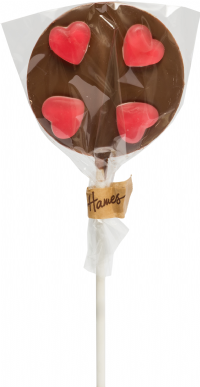 HAMES Milk Chocolate Lollipop with Jelly Hearts 43g