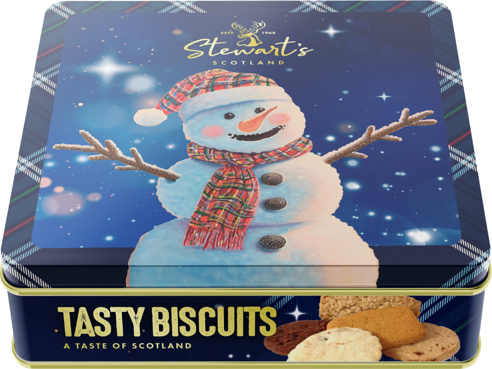 STEWART'S SCOTLAND Stewart's Tasty Biscuits Snowman Tin 200g