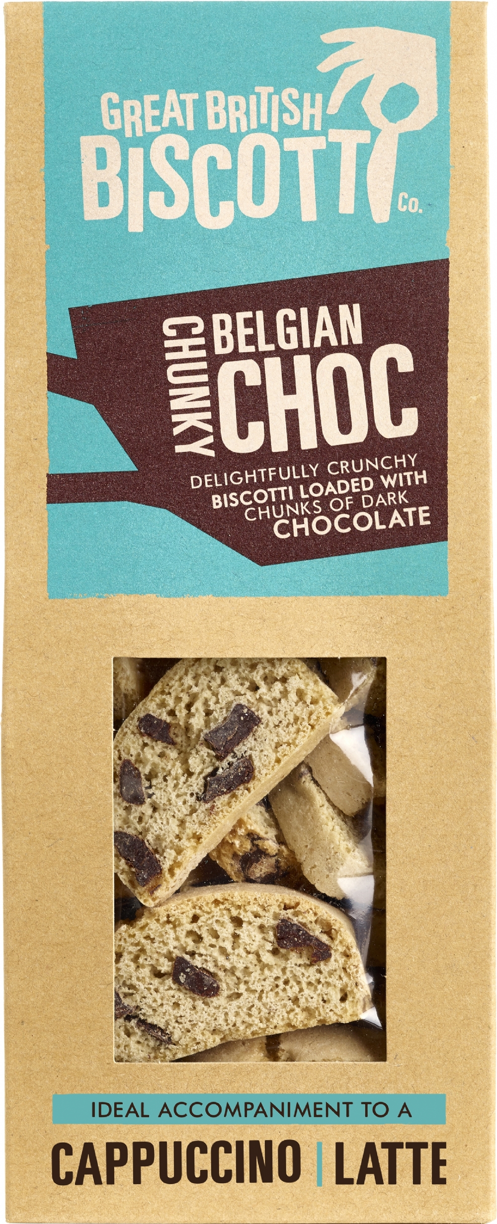 GREAT BRITISH BISCOTTI CO. Belgian Choc Chunky 100g (5060387030361)