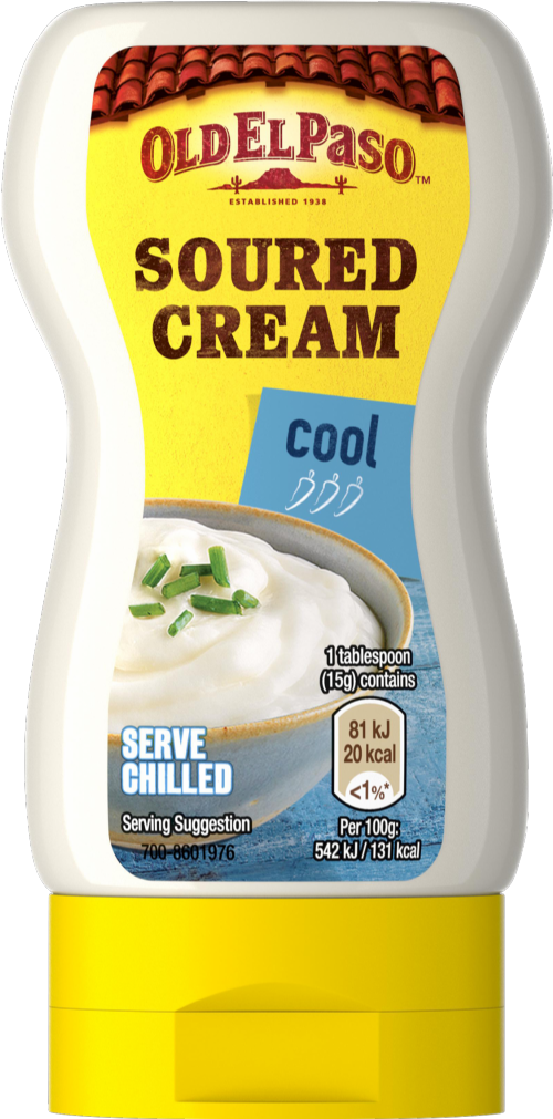 OLD EL PASO Cool Soured Cream Topping - Squeezy 230g