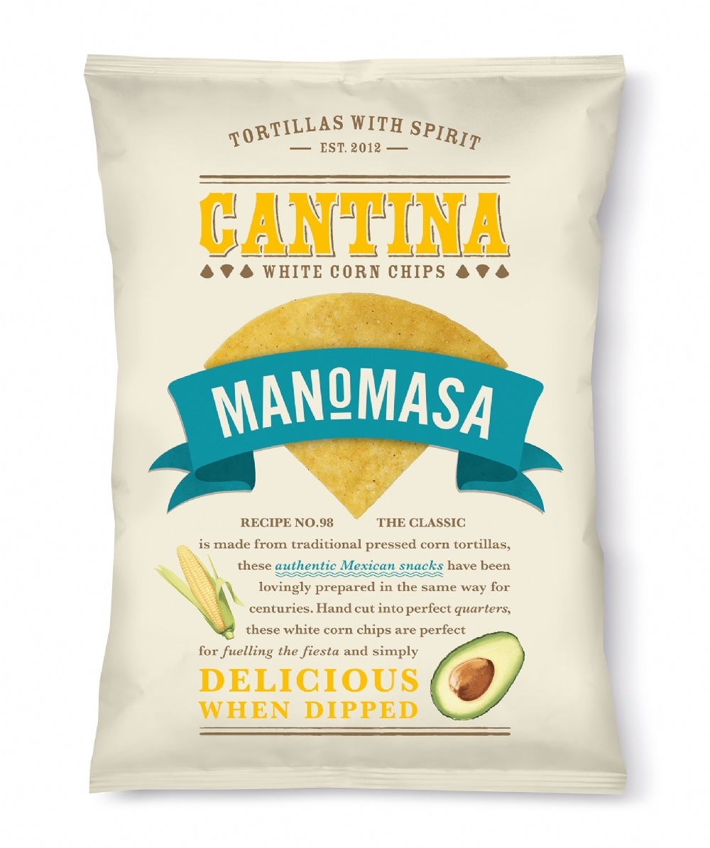 MANOMASA Cantina White Corn Chips 160g (5060314480450)