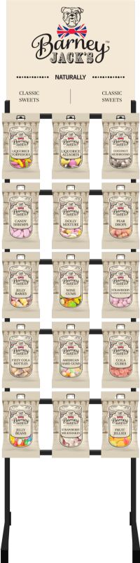 BARNEY JACK'S Metal Display Stand - 15 Peg