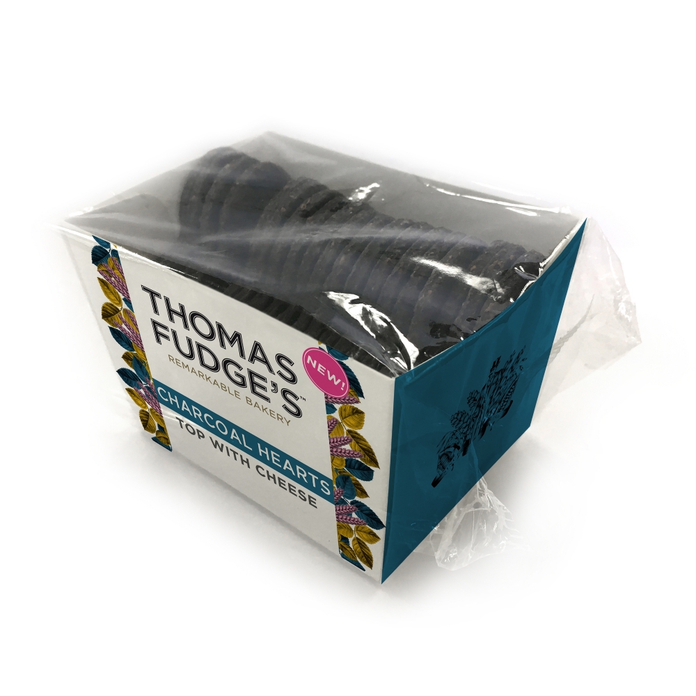 THOMAS FUDGE'S Charcoal Hearts 100g (5026139000785)
