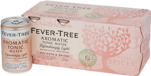 FEVER-TREE R. Light Aromatic Tonic Water - Cans (8x150ml)