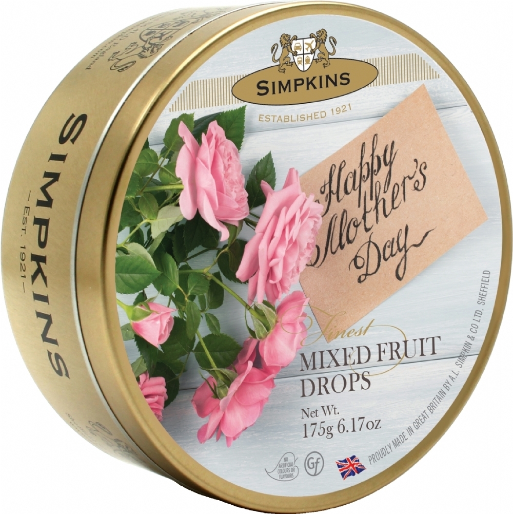 Holleys Fine Foods SIMPKINS Mixed Fruit Drops Happy Mother's Day 175g