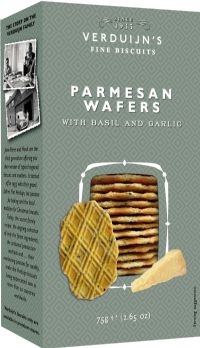 VERDUIJN'S Parmesan Wafers with Basil & Garlic 75g