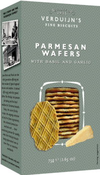 VERDUIJN'S Parmesan Wafers with Basil & Garlic 75g