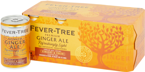 FEVER-TREE Refreshingly Light Ginger Ale - Cans 8x150ml