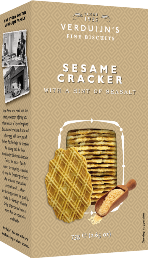 VERDUIJN'S Sesame Crackers with Sea Salt 75g