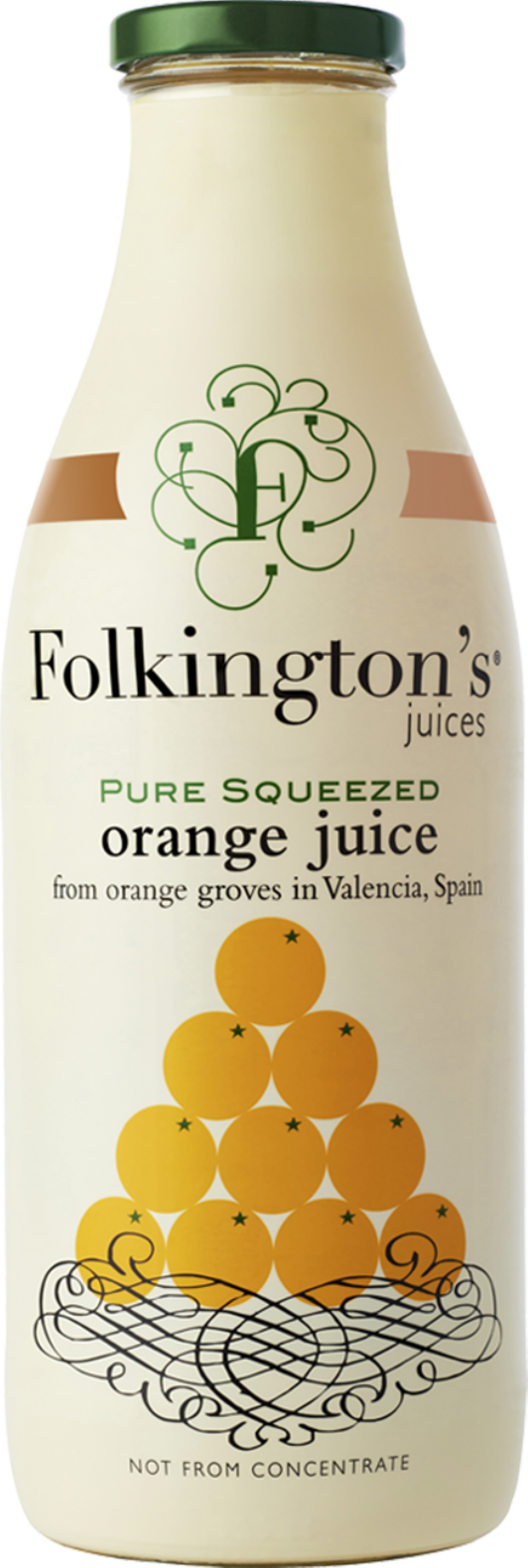 FOLKINGTON'S Pure Squeezed Orange Juice 1000ml