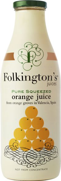 FOLKINGTON'S Pure Squeezed Orange Juice 1000ml