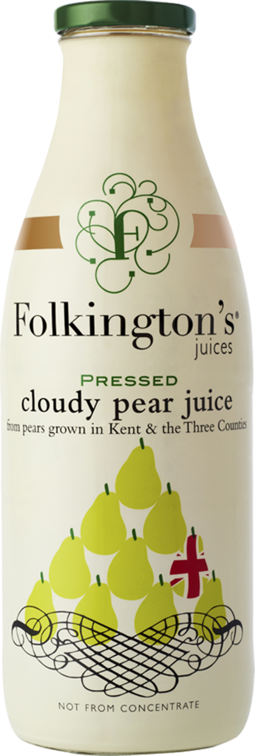 FOLKINGTON'S Pressed Cloudy Pear Juice 1000ml