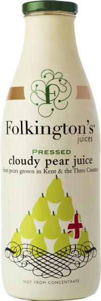 FOLKINGTON'S Pressed Cloudy Pear Juice 1000ml