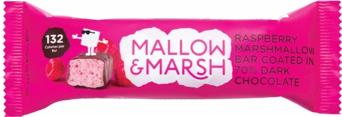 MALLOW & MARSH Raspberry Marshmallow Bar / 70% Dark Choc 35g
