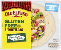 OLD EL PASO 6 Gluten Free Tortillas 216g
