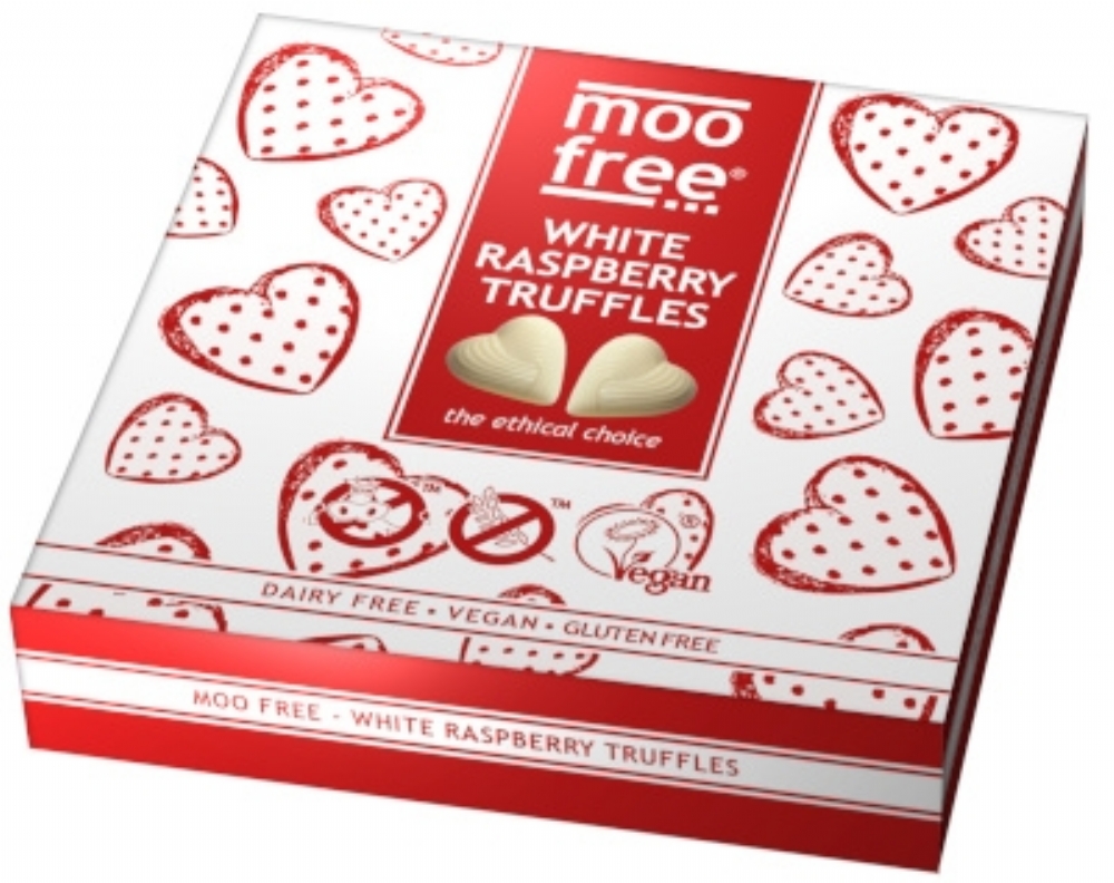 MOO FREE White Raspberry Truffles 108g (5060235830747)