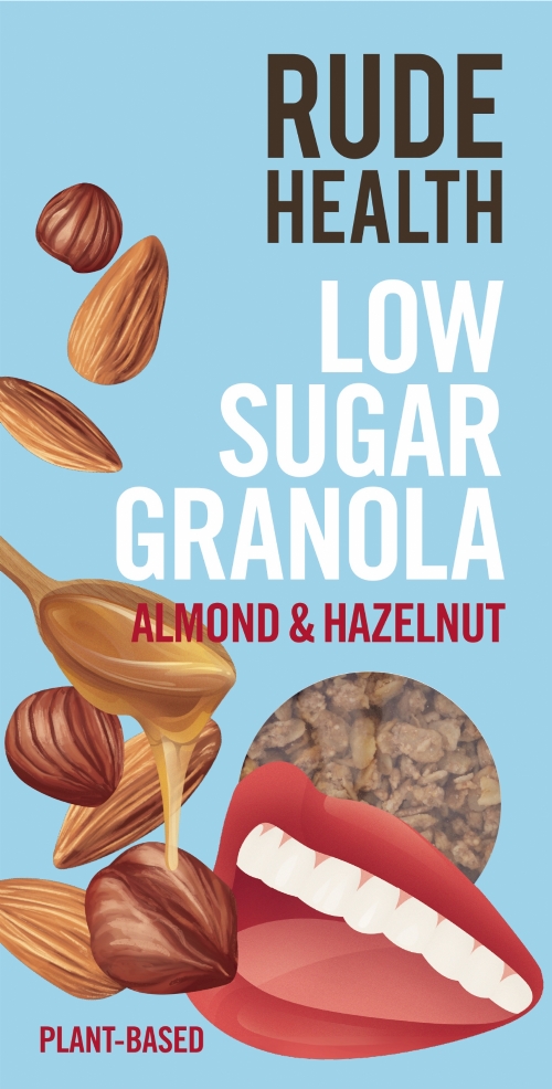RUDE HEALTH Low Sugar Granola - Almond & Hazelnut 400g