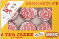 TUNNOCK'S Milk Chocolate Teacakes 6 Pack 144g