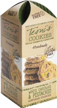 TEONI'S Gluten Free White Chocolate & Pistachio Oat Crumble Cookies 200g