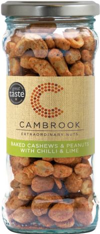 CAMBROOK Baked Cashews & Peanuts with Chilli & Lime - Jar 170g