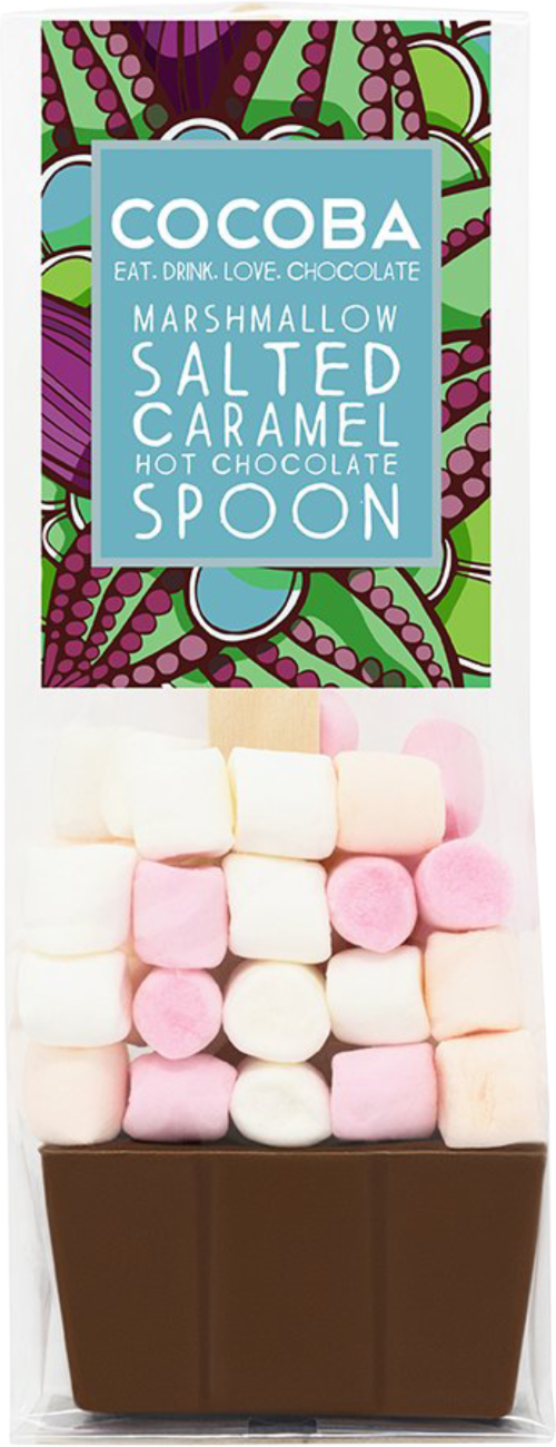 COCOBA Marshmallow Salted Caramel Hot Chocolate Spoon 50g