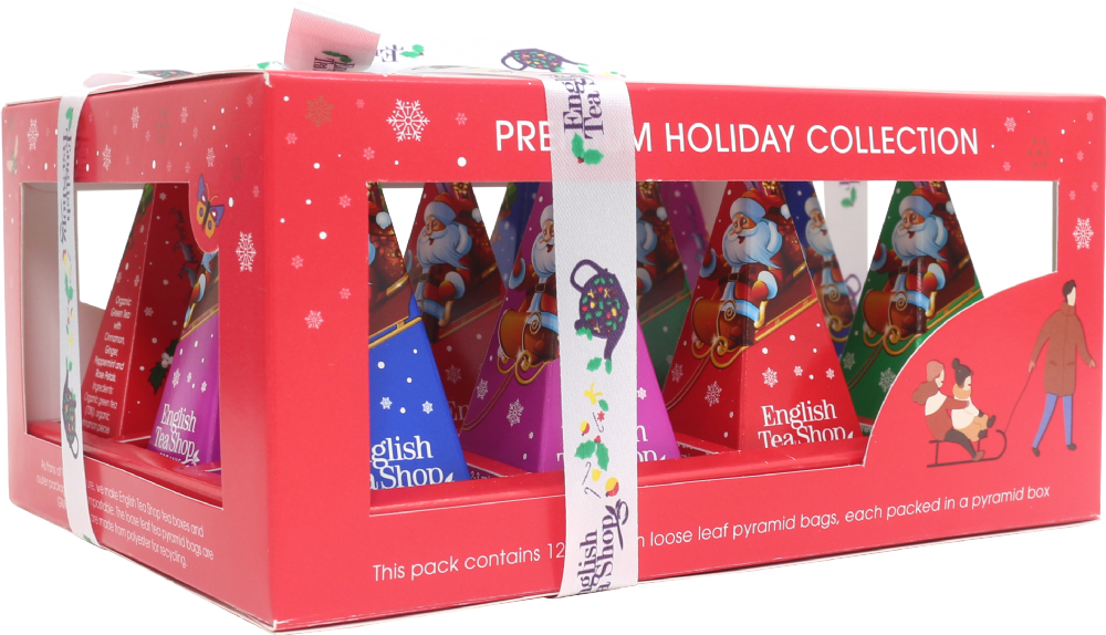 Holleys Fine Foods ENGLISH TEA SHOP Holiday Collection 12 Pyramids
