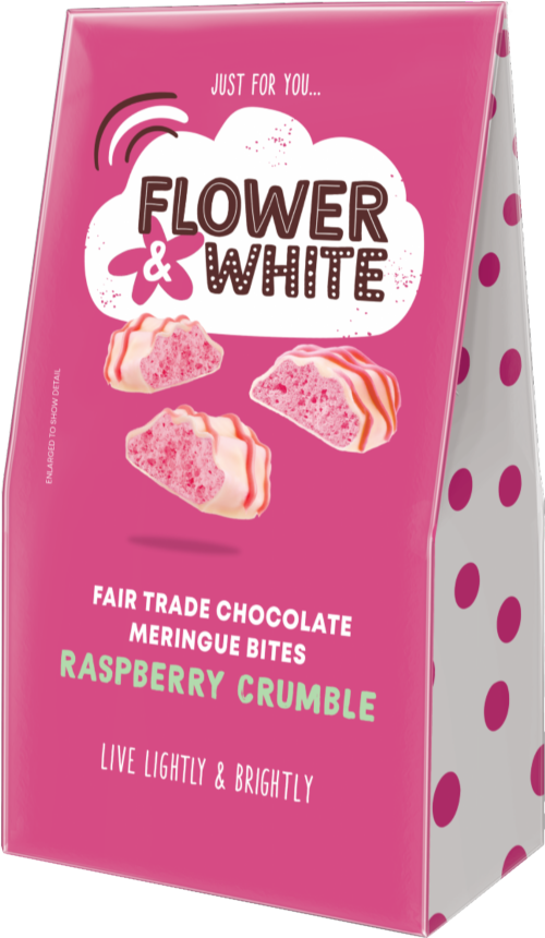 FLOWER & WHITE Raspberry Crumble Bites Gift Box 120g