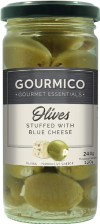 GOURMICO Green Olives Stuffed with Blue Cheese 240g
