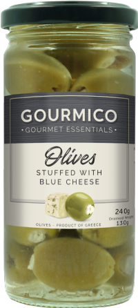 GOURMICO Green Olives Stuffed with Blue Cheese 240g
