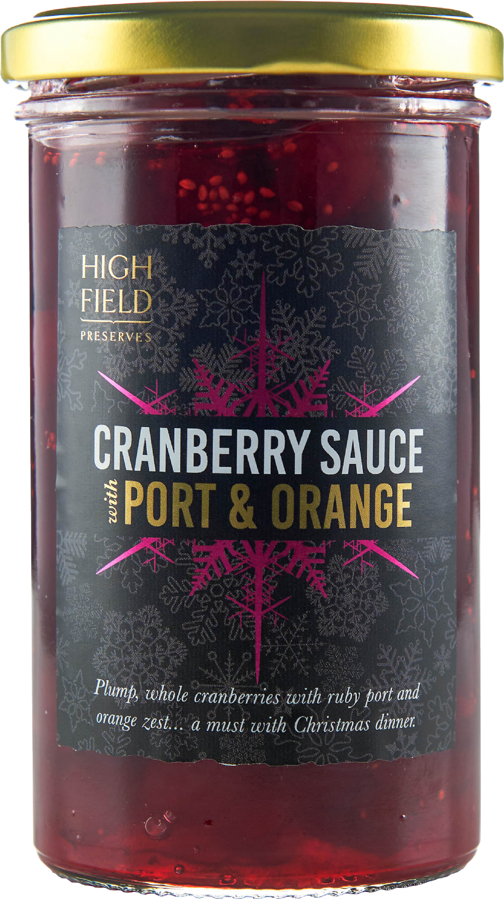 Highfield Preserves Cranberry Sauce with Port & Orange 270g