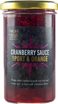 HIGHFIELD PRESERVES Cranberry Sauce with Port & Orange 270g