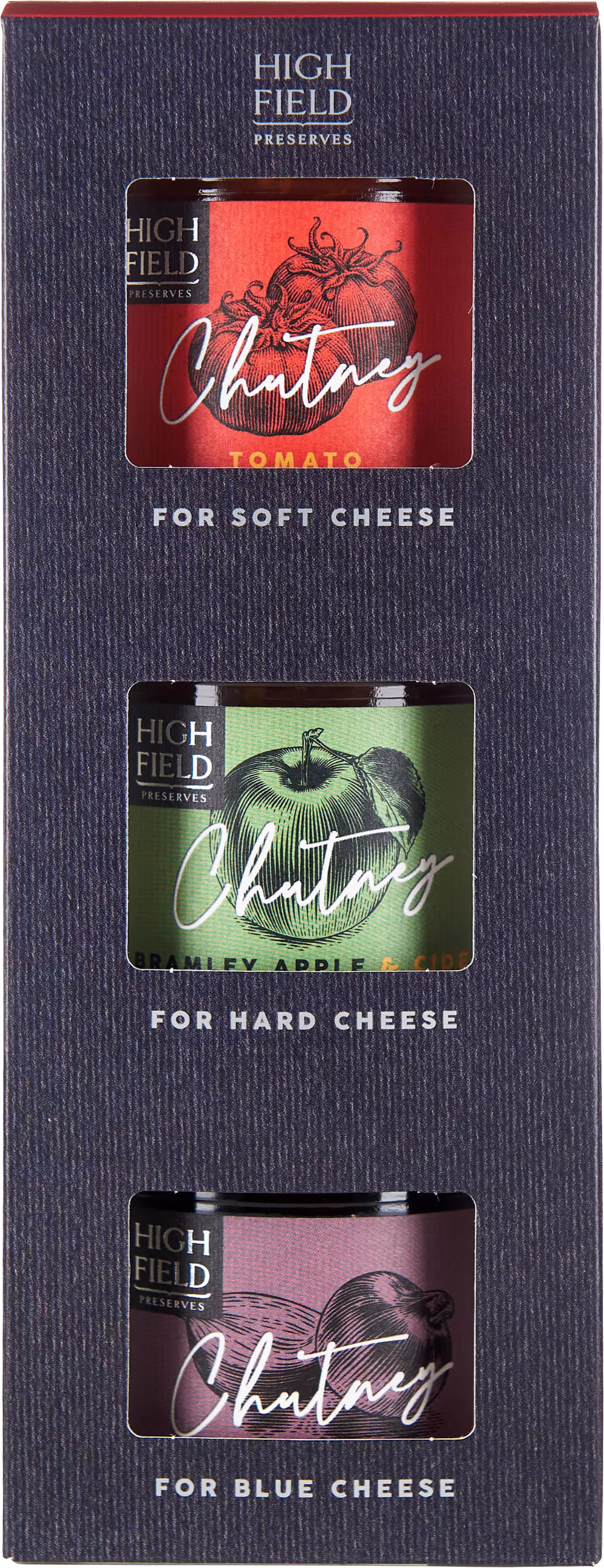 HIGHFIELD PRESERVES Chutney for Cheese Selection Box (3x113g)