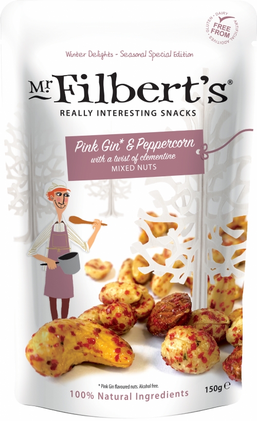 MR FILBERT'S Pink Gin, Peppercorn & Clementine Mx Nuts 150g