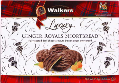 WALKERS Luxury Ginger Royals Shortbread 150g