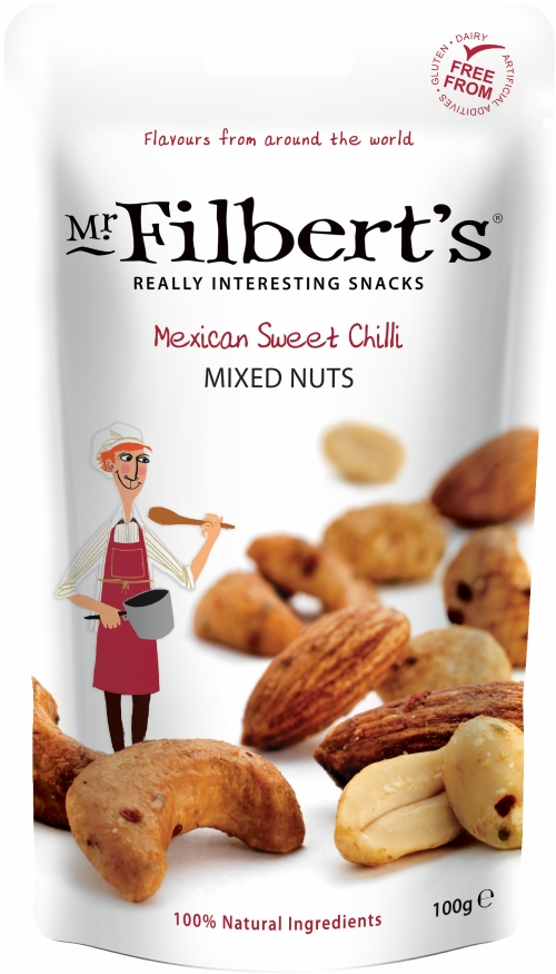 MR FILBERT'S Mexican Sweet Chilli Mixed Nuts 100g