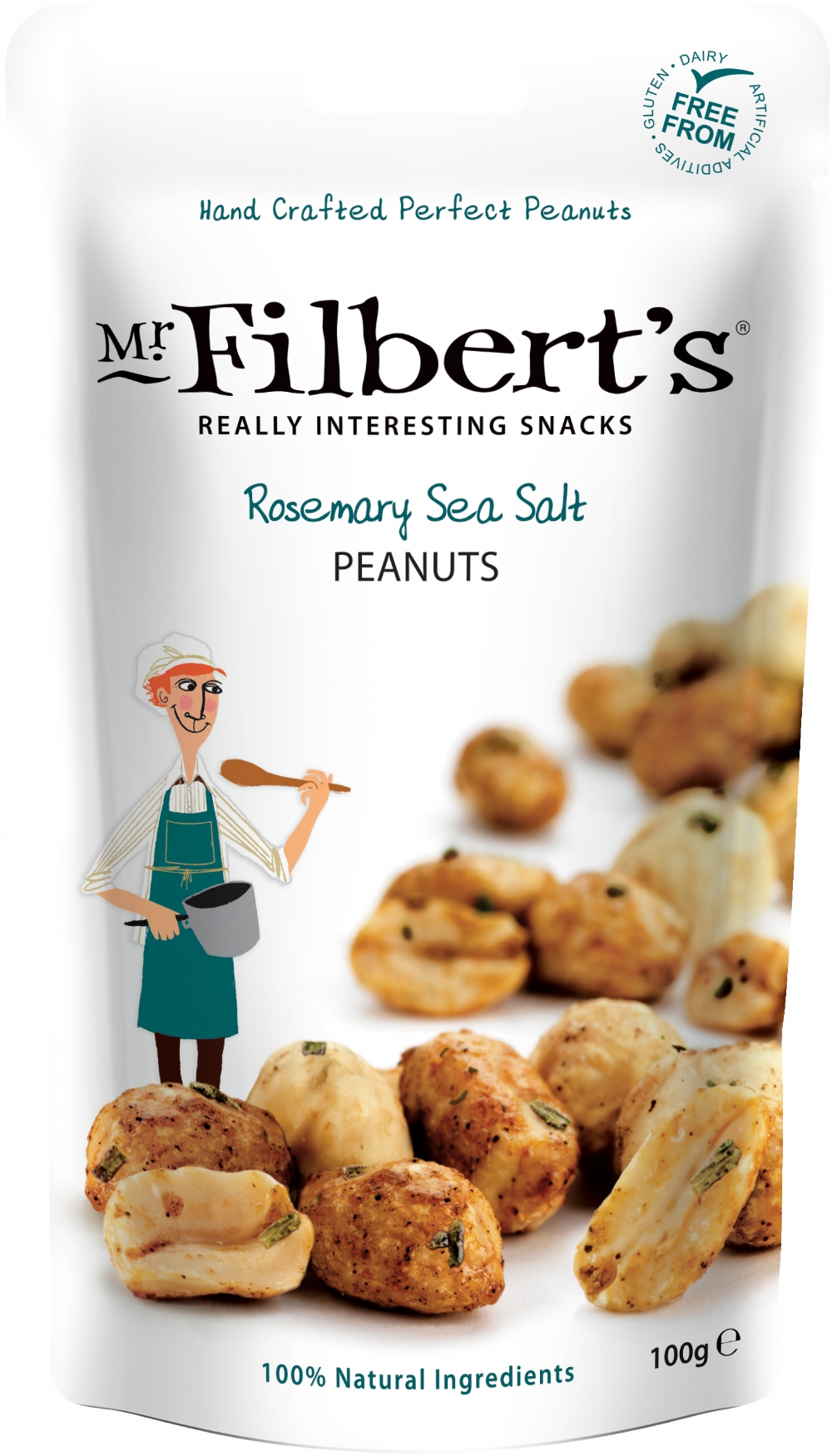 MR FILBERT'S Rosemary Sea Salt Peanuts 100g (5060145052499)