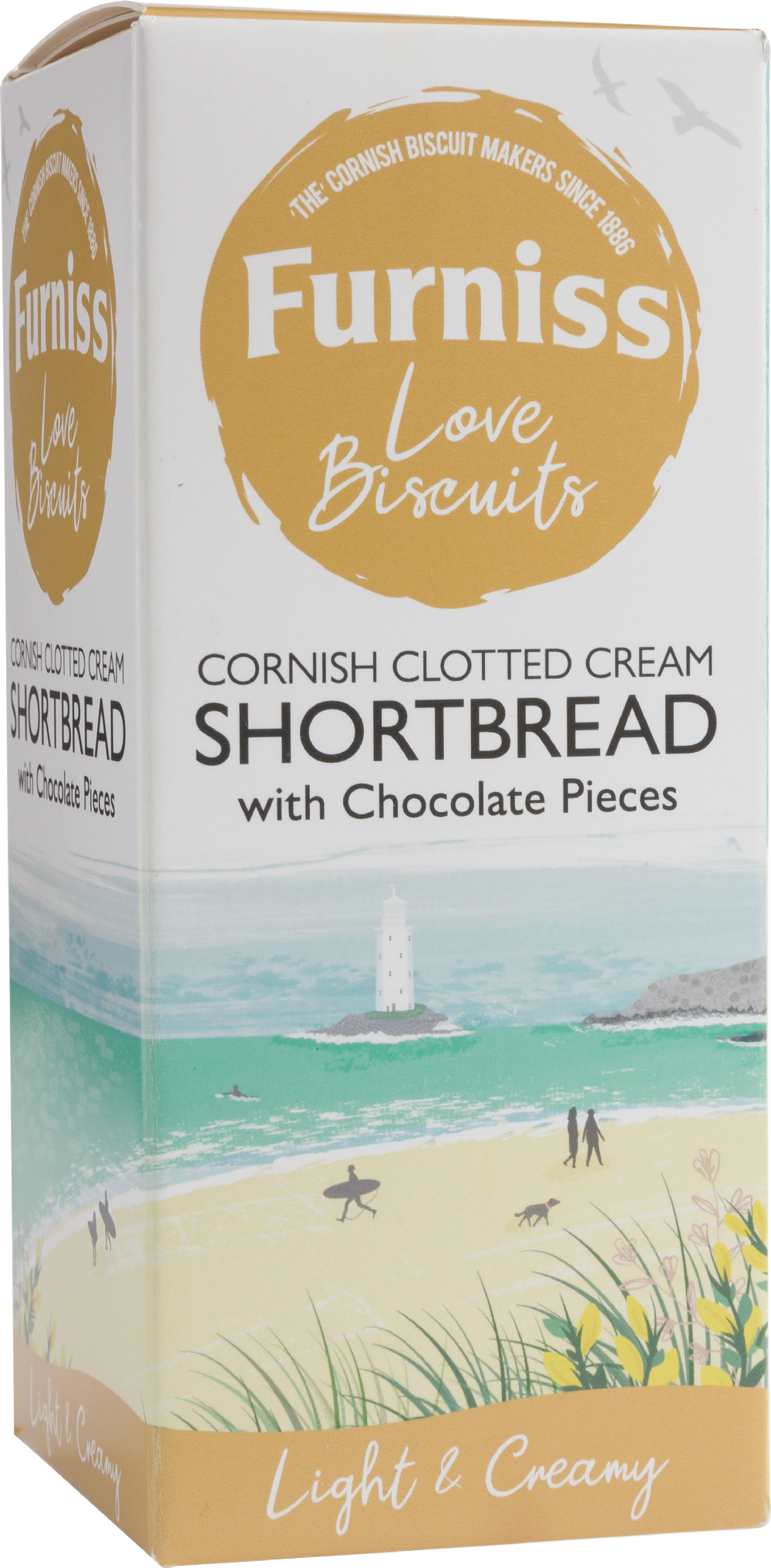 FURNISS Cornish Clotted Cream Shortbread Choc Pieces 200g (5010254001437)
