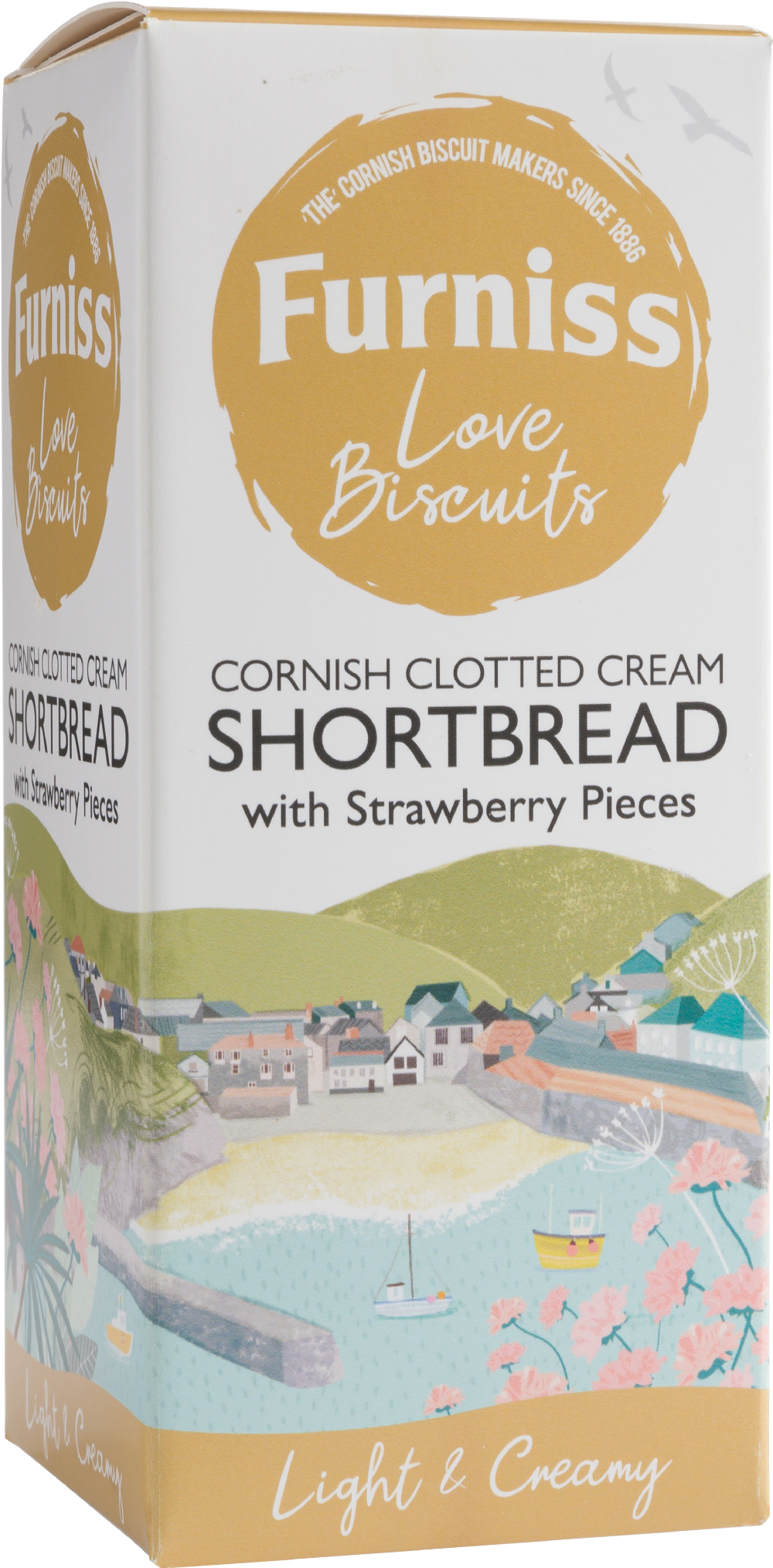 FURNISS Cornish Clotted Cream Shortbread Strawb Pieces 200g (5010254001451)