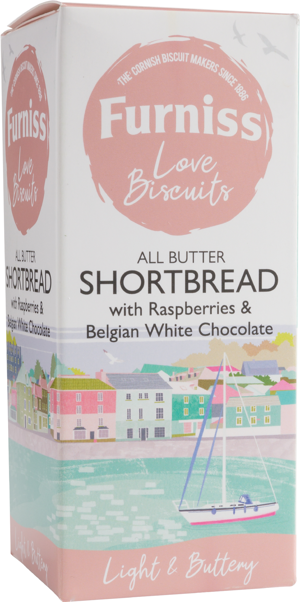 FURNISS AllButter S/bread Raspberries & Belg White Choc 200g (5010254001444)