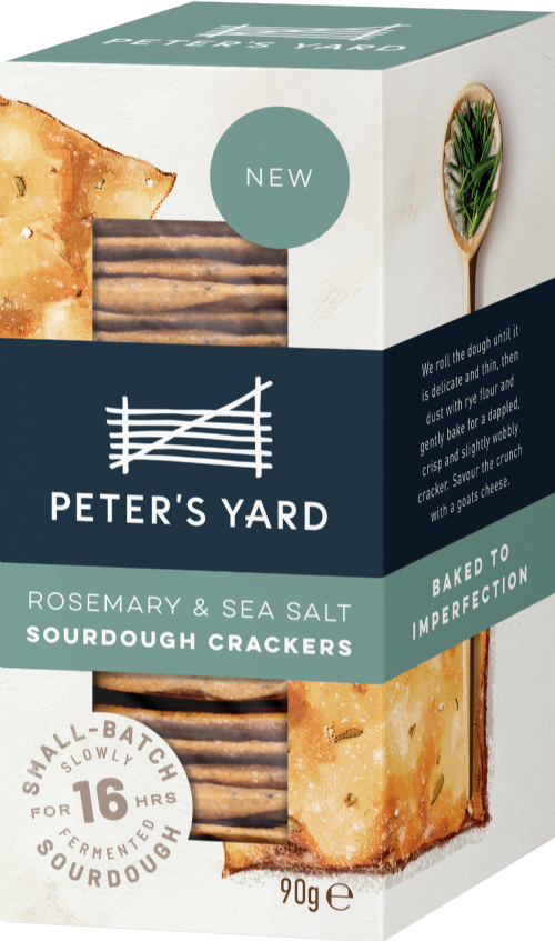 PETER'S YARD Rosemary & Sea Salt Sourdough Crackers 90g