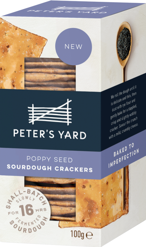 PETER'S YARD Poppy Seed Sourdough Crackers 100g